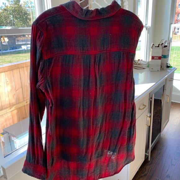 Madewell Grey Red Flannel - Picture 3 of 4